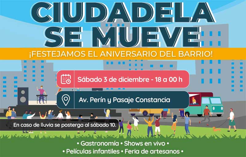 Flyer del aniversario de Ciudadela
